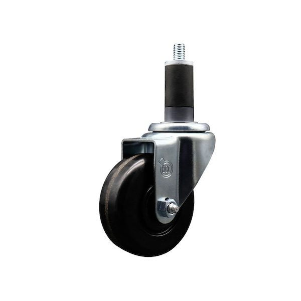 3.5'' SS Phenolic Swivel 1-1/4'' Expanding Stem Caster Total Lock Brake